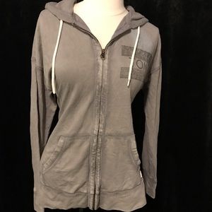 EUC -  Toms - large - grey zippered hoodie